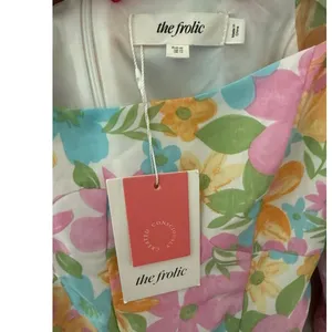 The Frolic‎ Floral Print Square Neck Mini Dress Multi Size 10 thumbnail 9