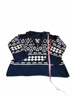 J. CREW relaxed half zip wool blend sweater thumbnail 2