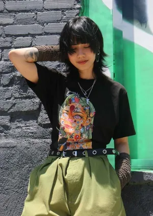 Popkiller Artist Series Cogumeli Manga Obsession T-shirt black size large thumbnail 1