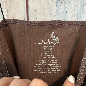 NWOT Intimately Free People Sparkly Skinny Strap Seamless Brami thumbnail 2