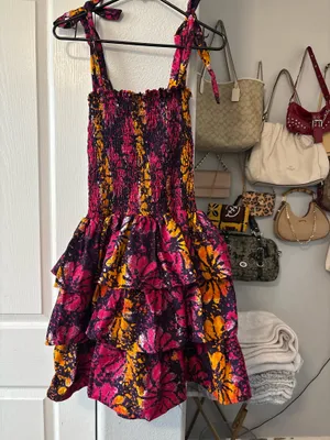 Ruffle mini dress Purple Size M thumbnail 6