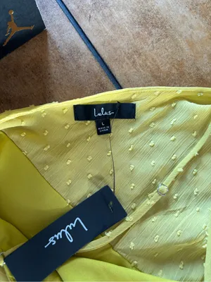 NWT Lulu's Mustard Yellow One-Shoulder Drape Slip Dress thumbnail 4