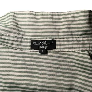 Women's Casual Light Green & White Striped Button Down Summer, Vacation.‎ LG thumbnail 7
