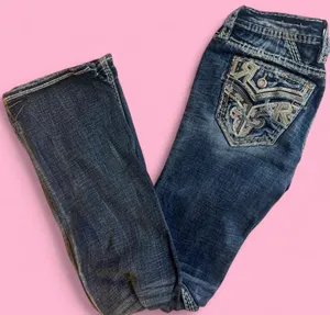 Rock Revival Angie Bootcut Jeans Women's Size 27 Embellished Blue Denim thumbnail 3