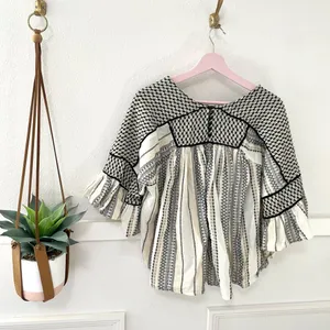 Free People Runnin On A Dream Top Ivory Size M Boho Neutral thumbnail 8