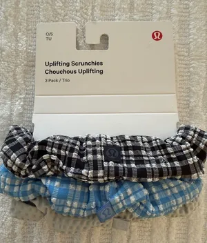 lululemon athletica Uplifting Scrunchies 3-Pack - Black, Poolside, Vapor thumbnail 1