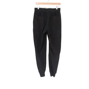Black Jogger Scrub Pants Womens XS Tapered Elastic Waist Cargo Pockets Stretch thumbnail 4