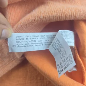 Zara Cropped Knit Sweater Orange Long Sleeve Top Women's‎ Small thumbnail 6