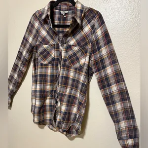 BKE Plaid Flannel Button-Up Shirt | Small | Western Plaid Long Sleeve Flannel thumbnail 3