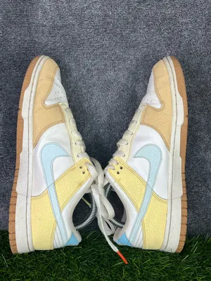 Nike Dunk Low Women’s Sneakers White Yellow Blue Gum Sole size 9 thumbnail 8