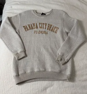 Panama City Beach Florida Crewneck Sweater - Beige thumbnail 1