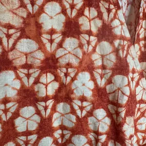 FAHERTY Willow Wrap Dress‎ Spiced Shibori Print Size S Linen Viscose Blend thumbnail 8