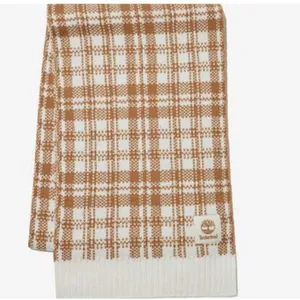 Timberland‎ Buffalo Plaid Knit Scarf in Wheat/Cream Chunky Women’s Unisex OS NWT thumbnail 6