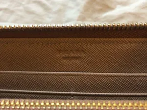 Prada Saffiano Ribbon Bow Zip Around Wallet thumbnail 11