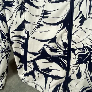 Lauren Ralph Lauren Full Zip Knit‎ Jacket Large Women Palm Print Country Club thumbnail 5