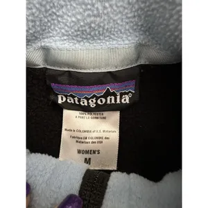 Patagonia Womens Flyer Full Zip Fleece Vest Medium Hiking‎ Black Vintage #ST4-4 thumbnail 2