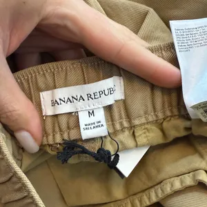 NWT Banana Republic Linen Blend Khaki Utility‎ Ankle Parachute Pants Size Med thumbnail 10