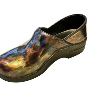 Dansko Professional Clogs Womens 39 Multi Color Iridescent Patent Leather Shoes thumbnail 3