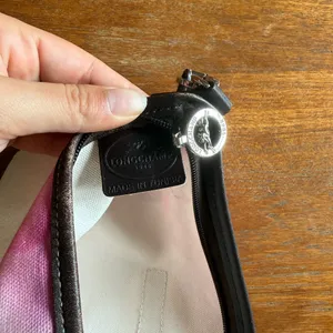 Longchamp Pink and Cream canvas purse thumbnail 4