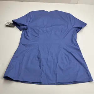 Jaanuu Ceil Blue Scrub Top Womens Size Small Relaxed V-neck Pockets J96124 NEW‎ thumbnail 10