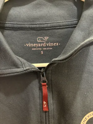 Vineyard Vines Navy And Light Pink Quarterzip thumbnail 4