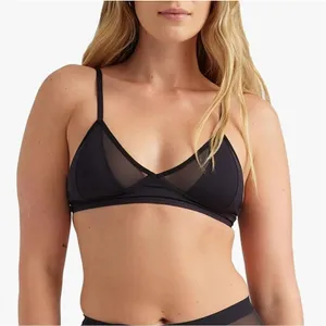 saalt Mesh Light Support Everyday Comfort black XL bralette thumbnail 1