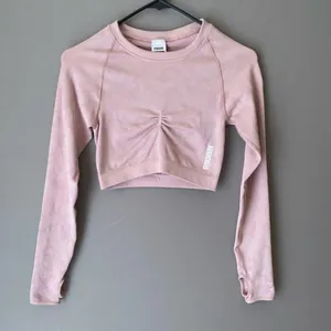 Gymshark sz S pink adapt camo seamless long sleeve crop‎ top thumbnail 4