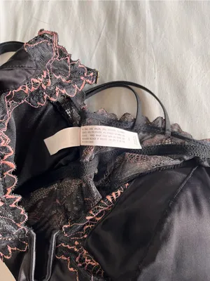 SEXY Satin & Lace Silky Black Lingerie Sleep Dress Auden Women’s Slip Sz S NWT thumbnail 5