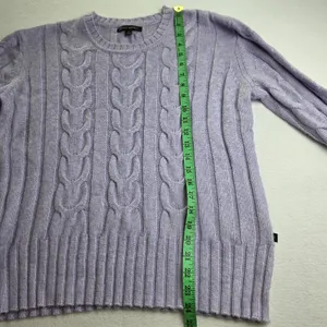 Banana Republic Womens Lavender Purple Cable Knit Crew Neck Sweater NLN02685 M‎ thumbnail 9