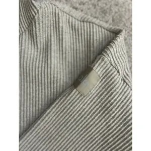 Alo Muse Set Hoodie & Joggers Ribbed Gravel Heather Size Small thumbnail 3