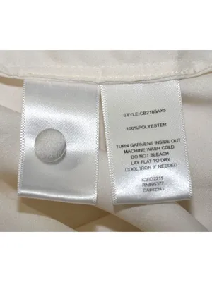 Sanctuary Ivory Button Front Collared Silky Blouse Top Size L V-Neck Career thumbnail 11