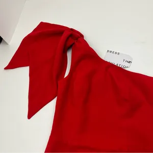 Dress the Population Tiff One Shoulder Mini Dress Womens SZ Small‎ Rouge Red NEW thumbnail 14