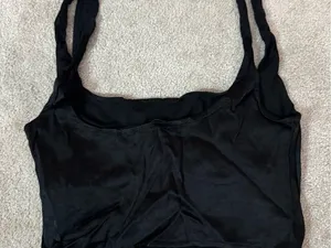 Zara Black Cropped Bustier Tank thumbnail 6