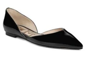 Sam Edelman Rodney Black Patent Leather D'Orsay Flats Size 6 thumbnail 1