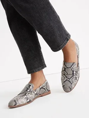 Madewell Alex Snakeskin Embossed Leather Loafers Size Women’s 7 thumbnail 1