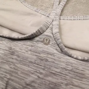 Women's Heather Gray Power Y Tank Top size 10 Yoga Gym thumbnail 2