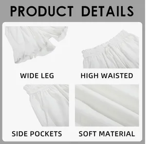 Women's White Linen Cotten Ruffle Hem Shirts Size X-Large (16-18) thumbnail 5
