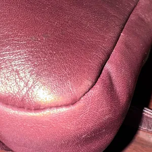 ETIENNE AIGNER Signature Classic Shoulder Bag Purse Genuine Leather Burgundy Vtg thumbnail 7