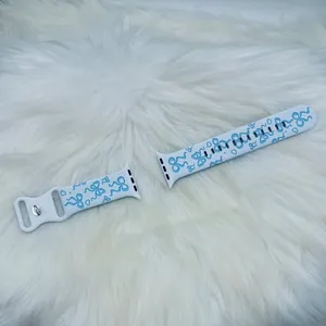 Blue Bow Design Apple Watch Bands 42mm 44mm 45mm 49mm thumbnail 5