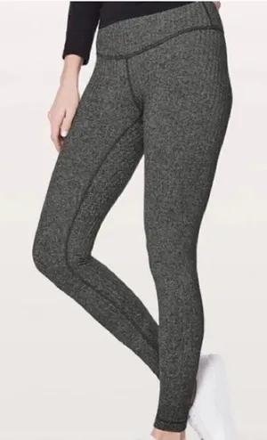 Lululemon houndstooth black piping low rise legging thumbnail 1