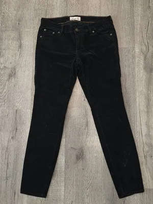 Old Navy Womens Black Corduroy Skinny Pants Size 8 Regular fuzzy soft thumbnail 1