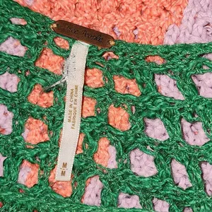 Free People Womens Modern Art Geo Knit Multi Combo‎ Sweater Medium thumbnail 3