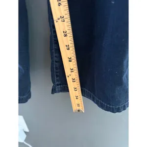 Goldsign Orchid Wide Leg Tall Jeans Dark Wash Blue Flare Denim 28 Made in USA thumbnail 10