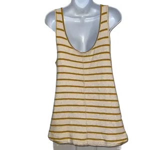 FREE PEOPLE WE THE FREE Yellow &‎ Blue Stripe Tank Top Garden Tunic EUC Small thumbnail 6