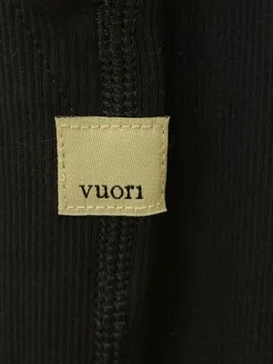 Vuori Mudra Pose Jumpsuit Small Black Wide Leg Square Neck Athleisure Lounge thumbnail 9