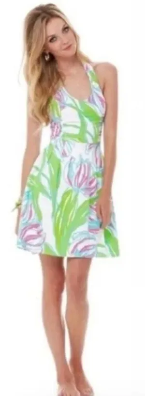 Lilly Pulitzer 'Ring the Bellboy' Ross Halter Dress in Floral Tulip Print thumbnail 1