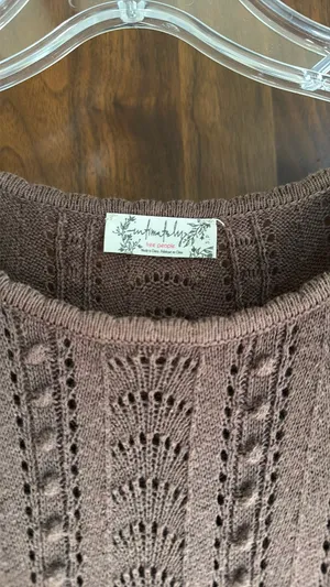 Free People Intimately brown knit sweater cropped top vest S thumbnail 2