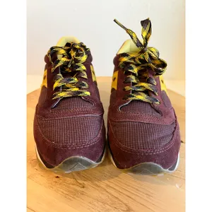 Saucony Jazz Maroon & Yellow Suede Leather Lace Up Sneakers Women's Size 8 thumbnail 2