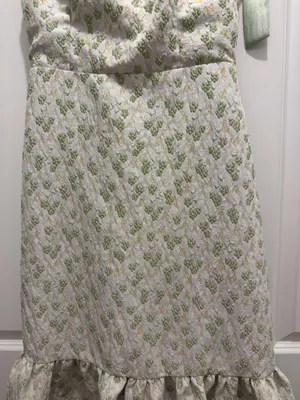 Green floral midi dress size small thumbnail 2