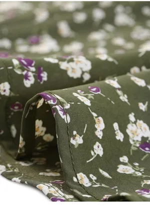Allegra K Floral Midi Skirt thumbnail 4